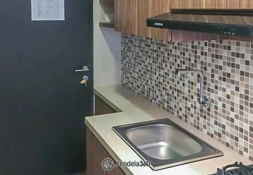 Kitchen Good Deal Studio Apartment Low Floor with Gedung View at Grand Asia Afrika Residence