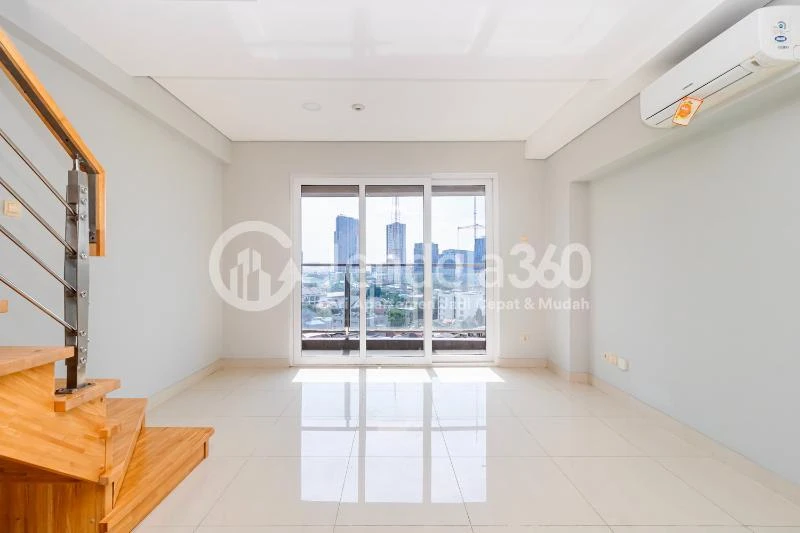 Living Room 2BR Maqna Residence Apartment at Low Floor