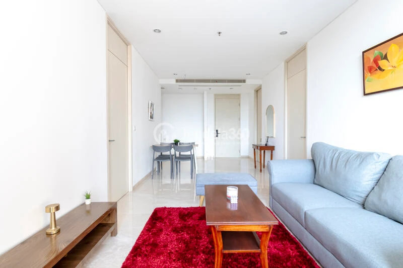 Living Room Low Floor 2BR Apartment with City View at Izzara Apartment