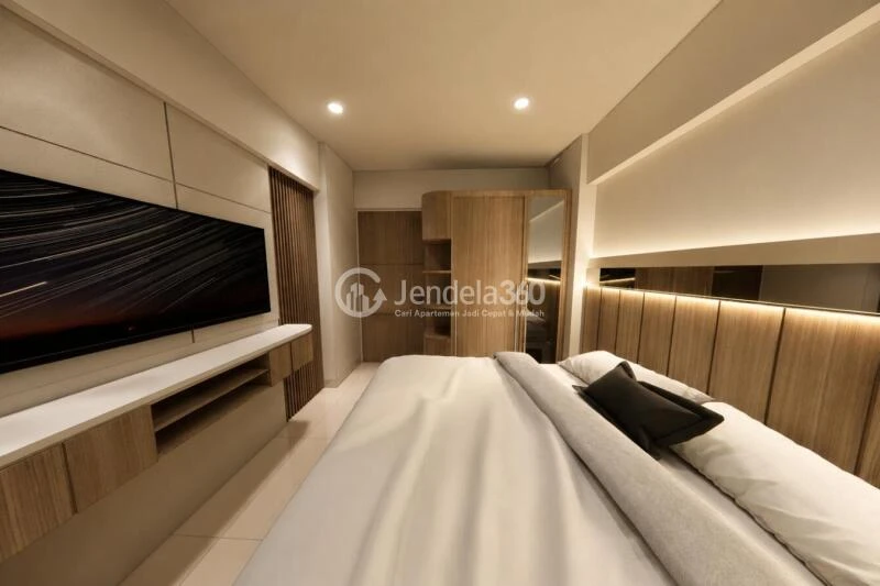 Bedroom Good Deal Studio Apartment Middle Floor with City View at Bintaro Park View