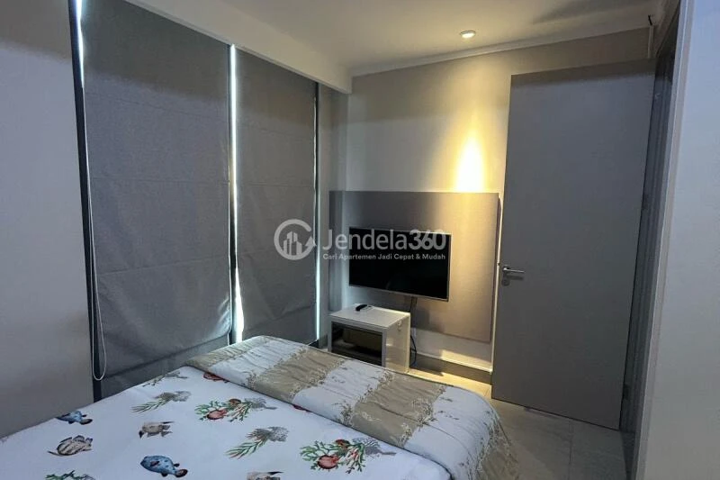 Bedroom 1 Restful 3BR Apartment Middle Floor with City View at Menara Jakarta Apartment