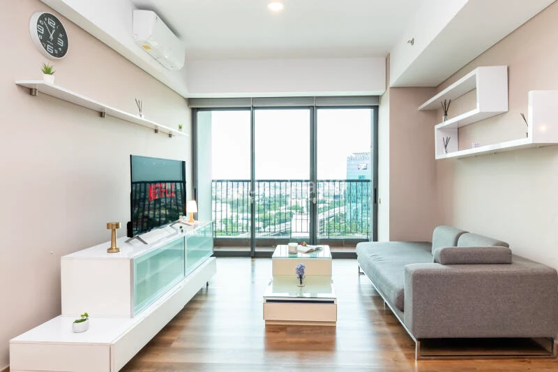 Living Room 3BR Holland Village Apartment at Tower Holland One