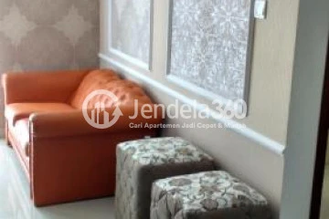 Living Room Trendy 2BR Apartment Middle Floor with City View at Signature Park Grande