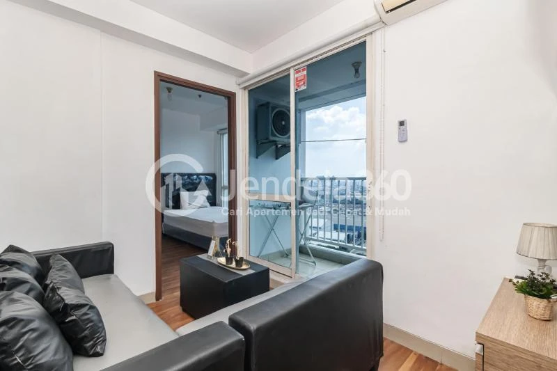 Living Room Compact 3BR Apartment at Callia Apartment Tower Callia