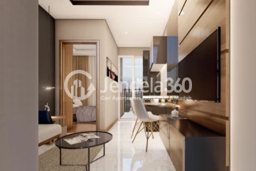 Living Room Studio Apartment with  View at Vittoria Residence