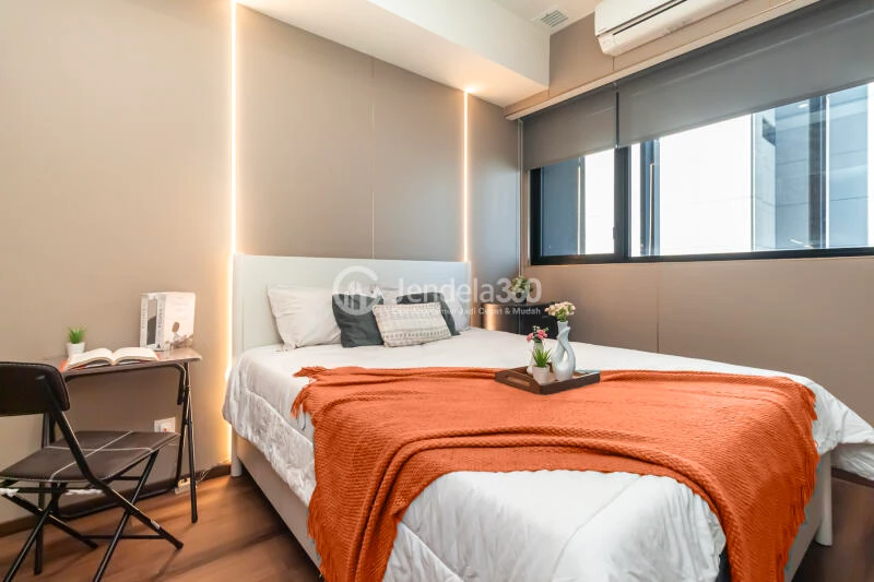 Bedroom Elegant Studio Apartment at Branz Mega Kuningan Apartment Low Floor