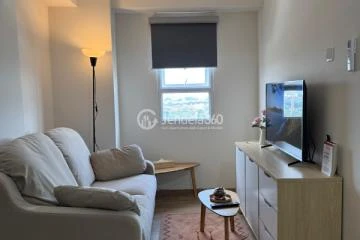Living Room 1BR Loftvilles City Apartment at Tower buchida 3