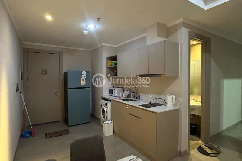 Living Room Restful 3BR Apartment Middle Floor with City View at Menara Jakarta Apartment