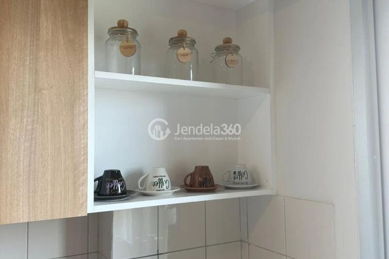 Kitchen Cozy 2BR Apartment at Oak Tower Apartment Low Floor