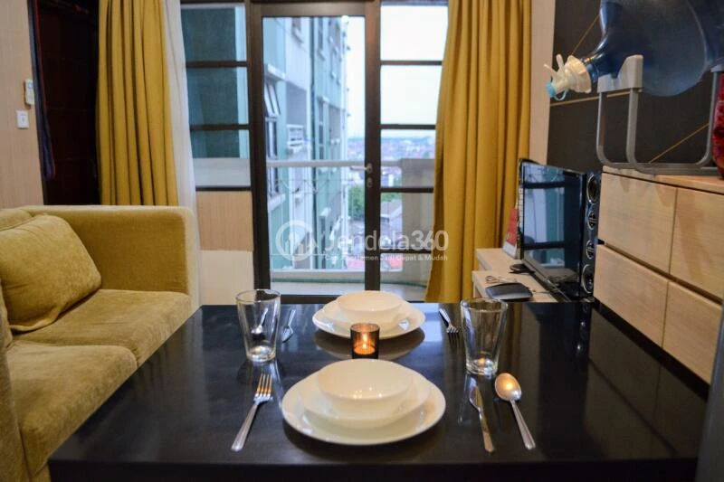 Dining Room Restful 1BR Apartment at Salemba Residence Tower B