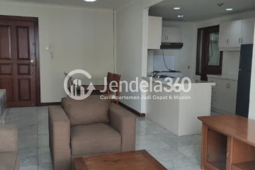 Living Room Tidy 3BR Apartment High Floor with City View at Simprug Indah Apartment