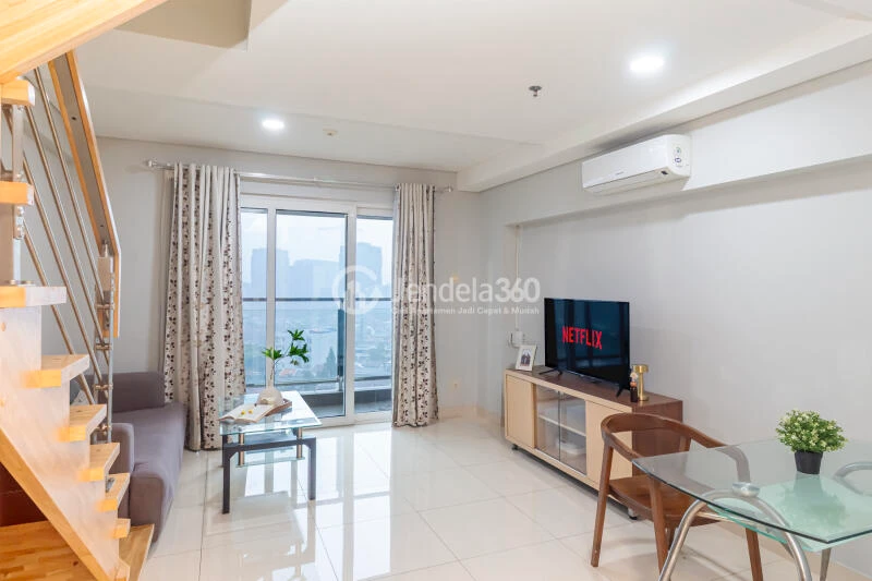 Living Room Maqna Residence 2BR Fully Furnished