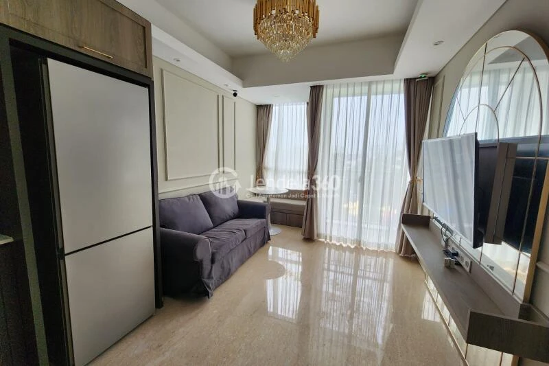 Living Room 1BR Apartment with City view View at Arandra Residence