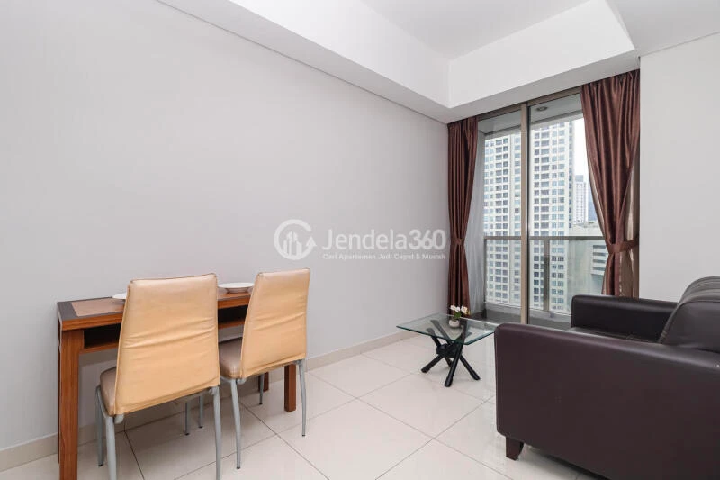 Living Room Low Floor 2BR Apartment with City View at Taman Anggrek Residence