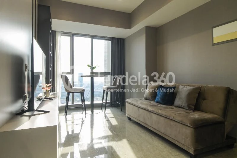 Living Room Fancy 1BR Apartment at Branz BSD Apartment High Floor