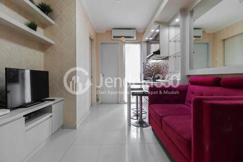 Living Room 2BR Bassura City Apartment Next to Becakayu Toll Road and 10 Mins to Klender Station