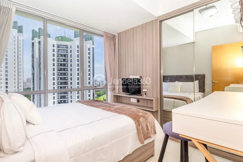 Bedroom 1 High Floor 2BR Apartment with city View at The Mansion Kemayoran Bougenville