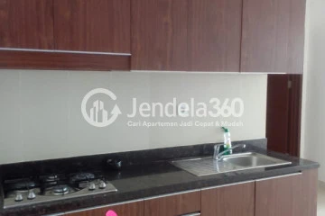 Kitchen Cozy 2BR Apartment High Floor with City View at Kuningan City (Denpasar Residence)