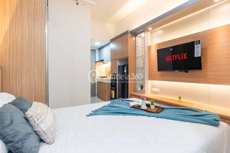 Bedroom Low Floor Studio Apartment with City View at Vasanta Innopark Apartment