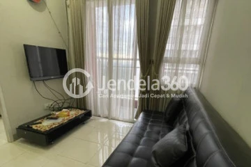 Living Room Cozy 2BR Apartment High Floor with City View at Taman Melati Margonda Apartment