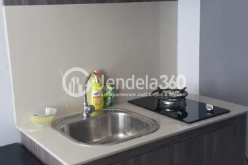 Kitchen Middle Floor Studio Apartment with City View at Easton Park Residence Jatinangor