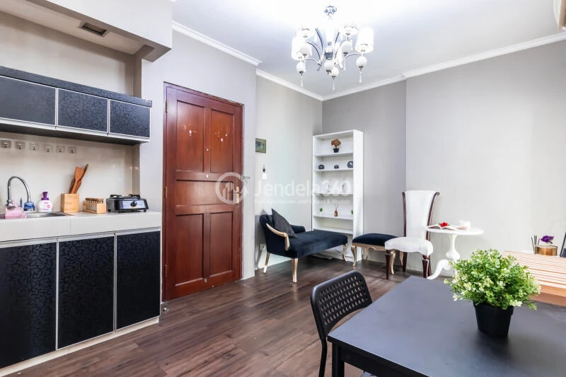 Living Room Tidy 1BR Apartment High Floor with City View at Mediterania Garden Residence 1