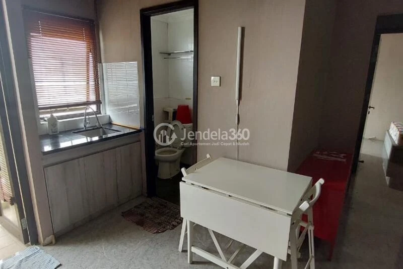 Living Room High Floor 2BR Apartment with City View at Kebagusan City Apartment