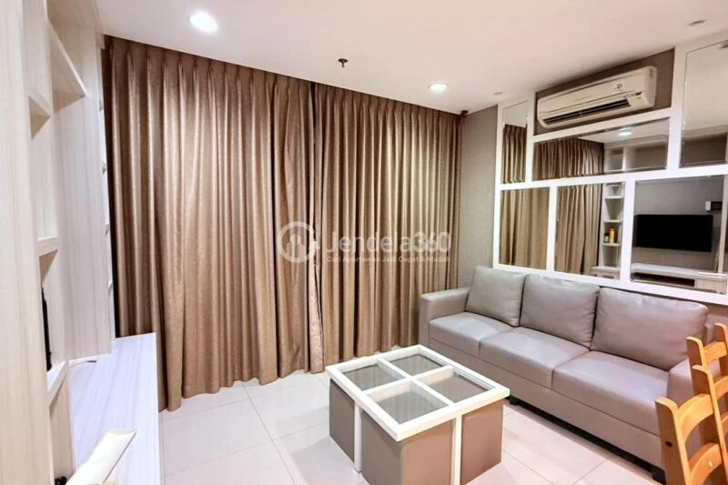 Living Room 2BR Apartment with  View at Paddington Heights Apartment