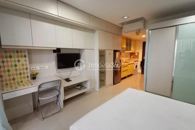 Bedroom Homey Studio Apartment at Tamansari The Hive Middle Floor