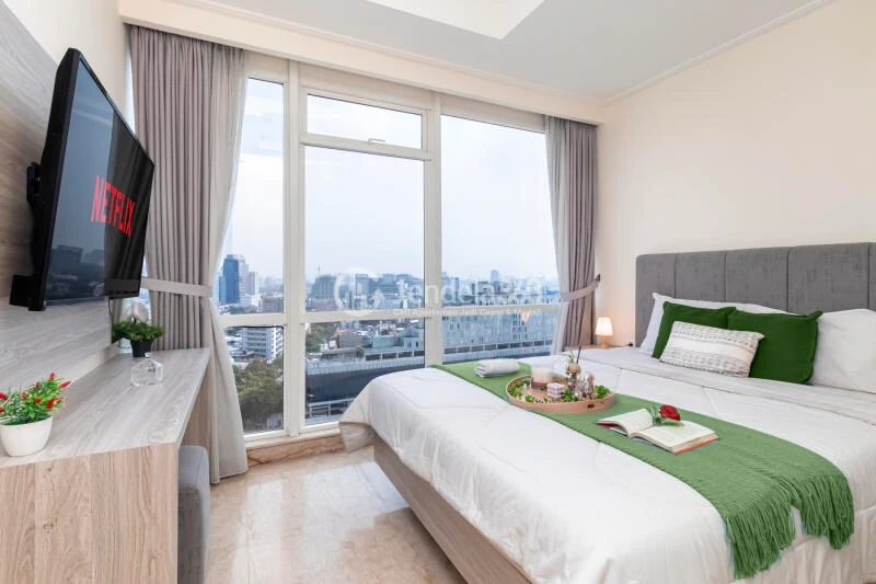Bedroom 1 Low Floor 2BR Apartment with  View at Menteng Park