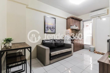 Living Room Compact and Low Budget 2BR Apartment at Kalibata City Apartment Tower Damar