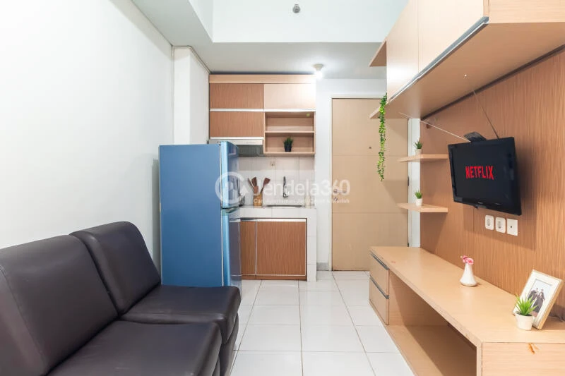 Living Room 2BR Kota Ayodhya Apartment at Middle Floor