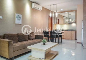 Living Room Compact and Lovely 2BR Low Floor Apartment at Thamrin Residence Apartment