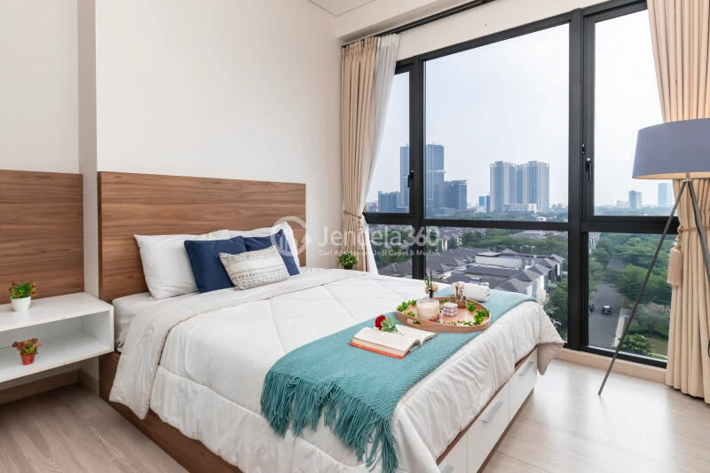 Bedroom Cozy 1BR Apartment at Condominium Marigold Navapark Apartment Low Floor