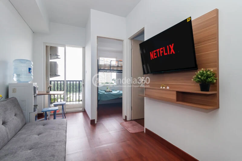 Living Room 2BR Apartment with City View at Kota Ayodhya Apartment