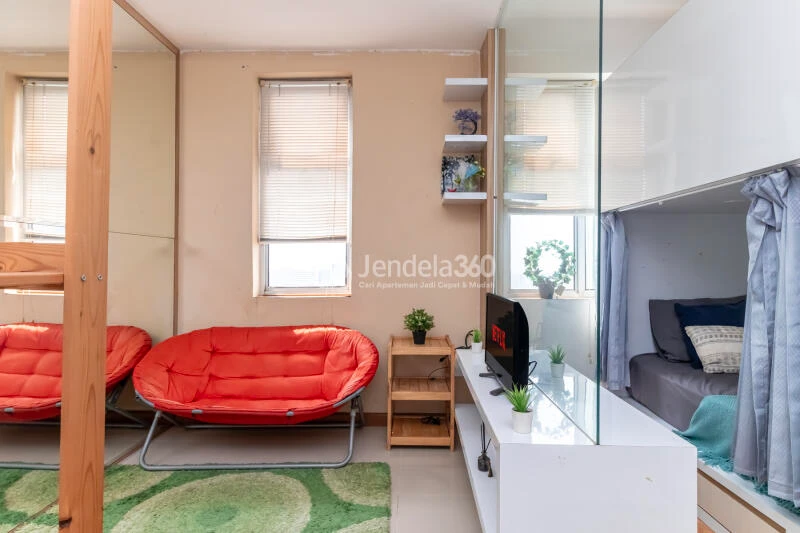 Living Room Simply Look 2BR Apartment at Pancoran Riverside Apartment High Floor