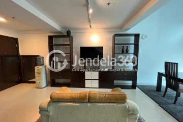 Living Room High Floor Studio Apartment with City View at Neo Soho Residence