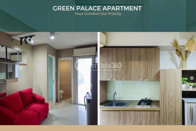 Living Room 2BR Kalibata City Green Palace Apartment at Tower Lotus