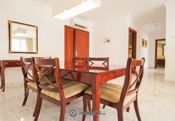 Dining Room Restful 3BR Apartment Low Floor with City View at Menteng Regency
