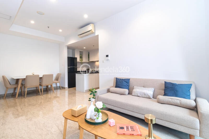 Living Room Fancy 2BR Apartment at Branz BSD Apartment Tower A
