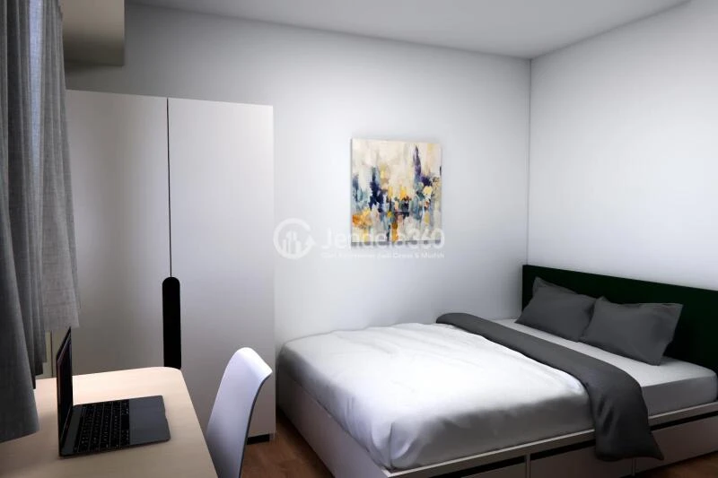 Bedroom Trendy 2BR Apartment Middle Floor with Swimming Pool View at Kebagusan City Apartment