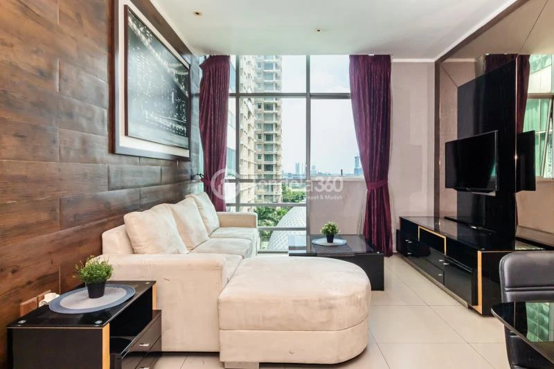 Living Room Modest & Relaxing 2BR Apartment with Strategic Location at Sahid Sudirman Residence