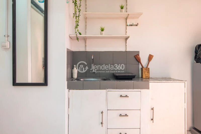 Kitchen 2BR Apartment with City View at Menteng Square Apartment