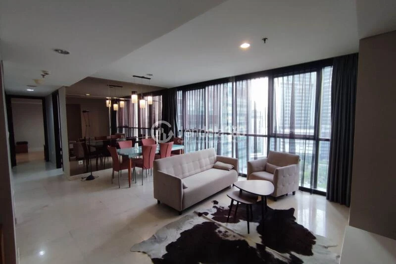Living Room 2BR Apartment with City View at Ciputra World 2 Apartment