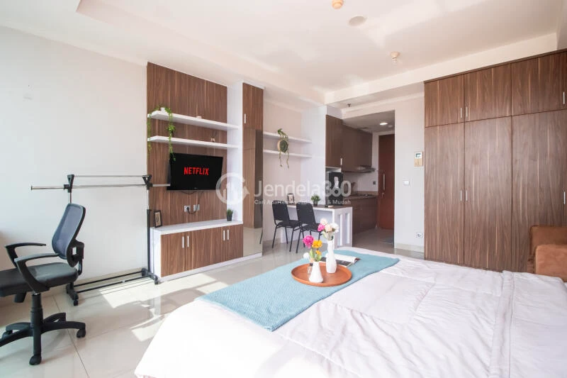 Bedroom Stylish Studio Apartment at Ancol Mansion Apartment Tower Pacific Ocean