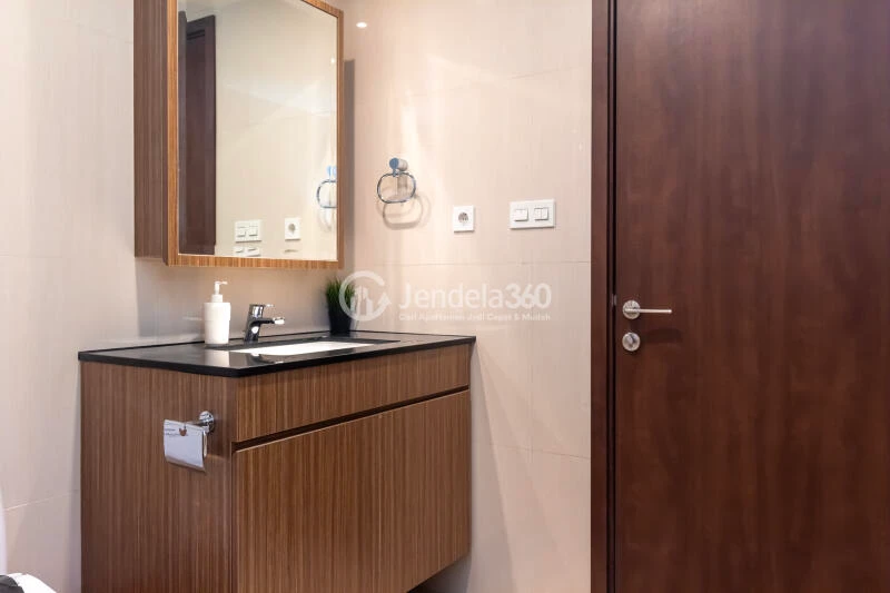 Bathroom High Floor 2BR Apartment with  View at Branz Mega Kuningan Apartment