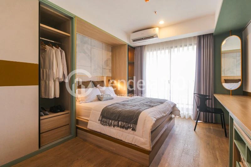 Bedroom Middle Floor Studio Apartment with City View at Anwa Residence