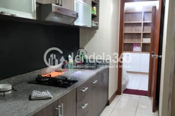 Kitchen Middle Floor 3BR Apartment with City View at Grand Palace Kemayoran