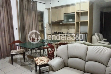 Living Room Elegant 2BR Apartment Low Floor with City View at Aston Marina Ancol