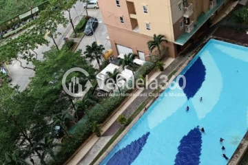 Balcony Green Palm Residence Studio Fully Furnished